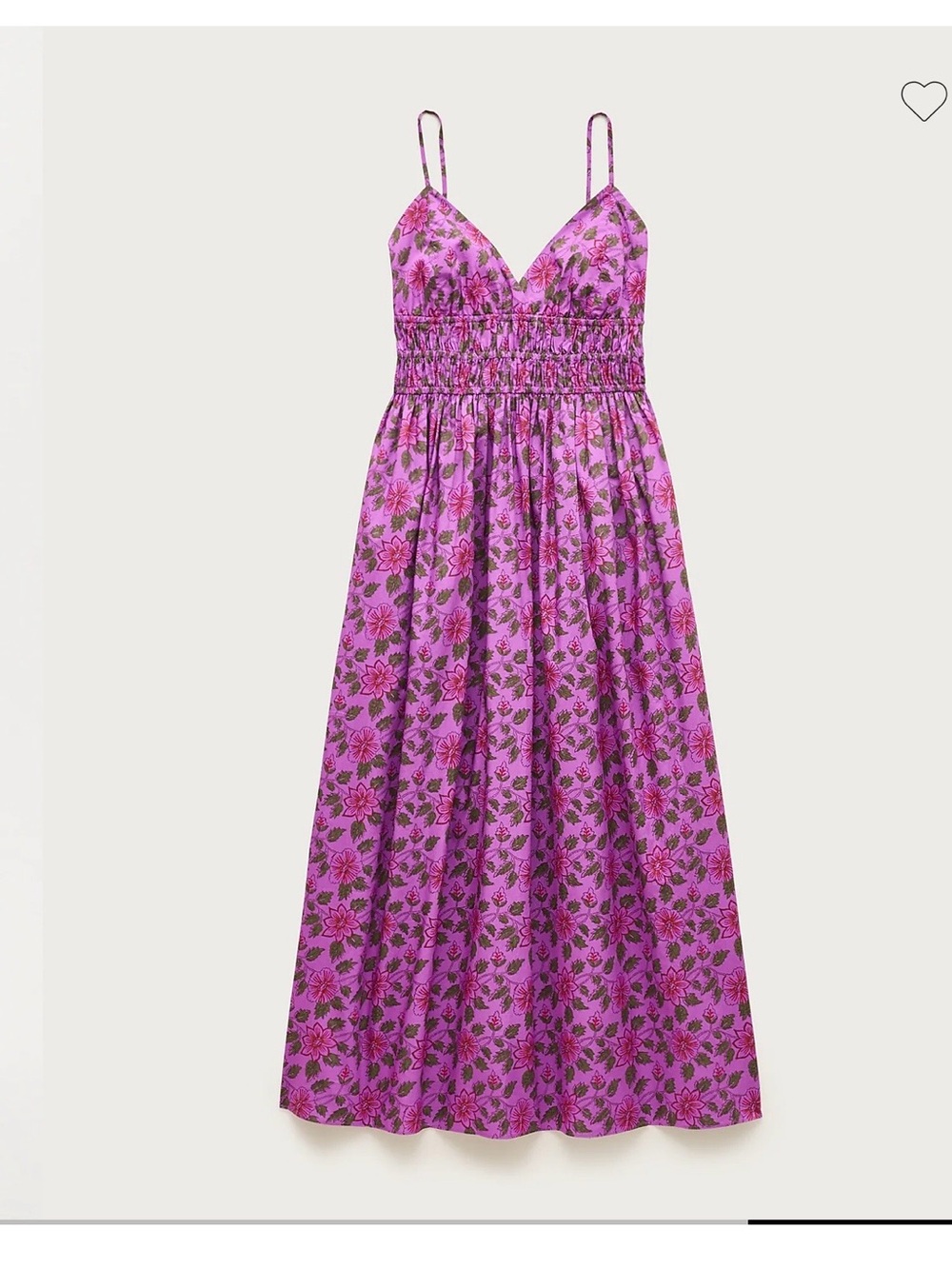 J. Crew Purple Floral Midi Dress